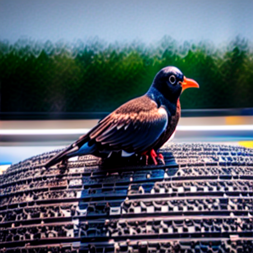 020_A bird that is sitting in the rim of a tire..png